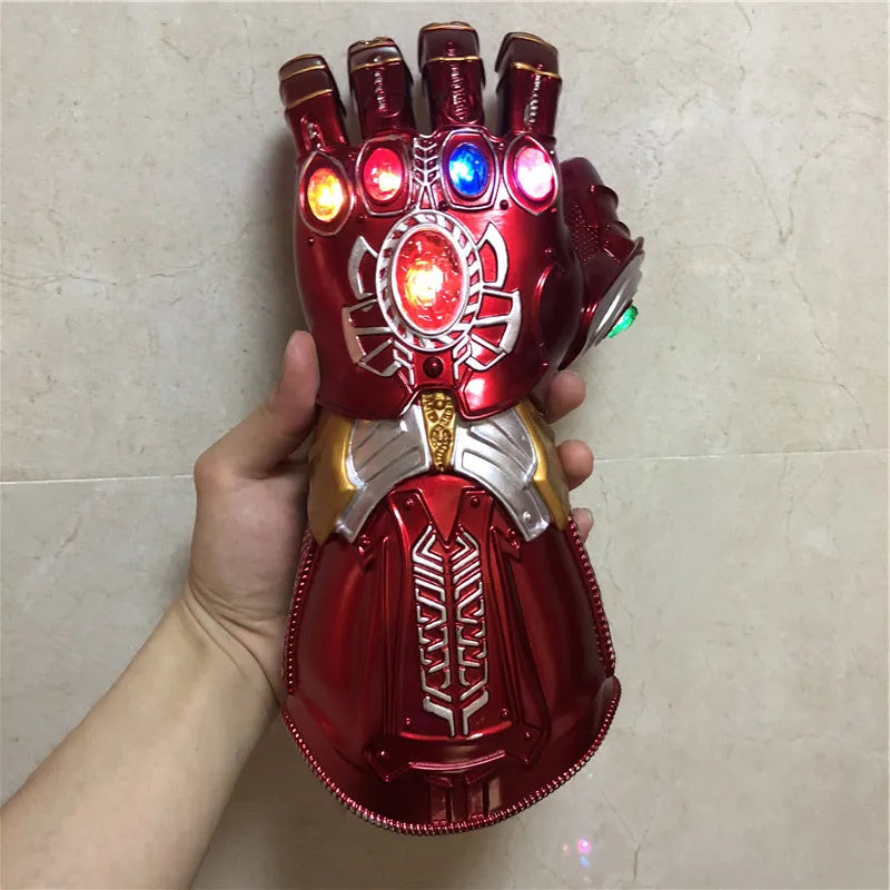 Avengers 1:1 Iron Man Retro Glove Hulk RetroThanos Gloves Superhero Weapen Gauntlet LED Light Marvel Captain America Cosplay