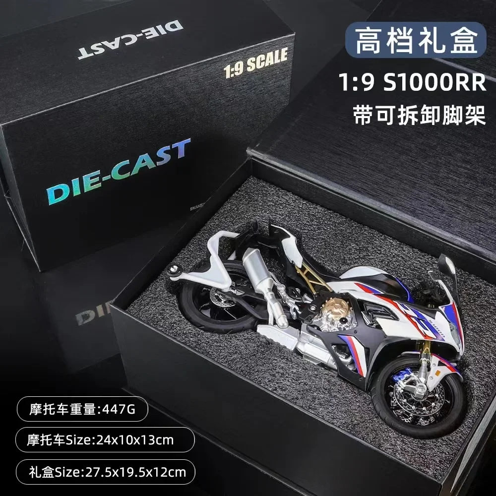1:9 Ducati V4S Kawasaki H2R H2 BMW S1000RR Large Motorcycle Alloy Model Collection Serie Decoration Gift Box