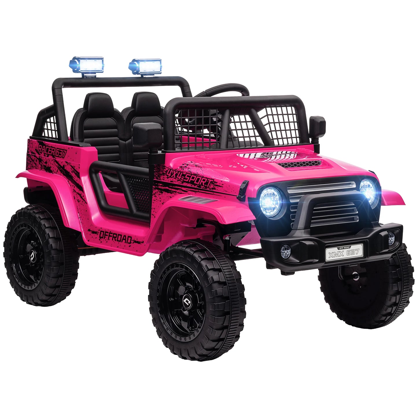 AIYAPLAY Kids Ride On Car, 12V Electric Truck w/ Suspension