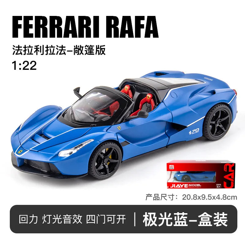 1:22 Ferrari Laferrari convertible Alloy Racing Car Model Diecast Metal Toy Vehicles Car Model Simulation Kids Toy Gift E187