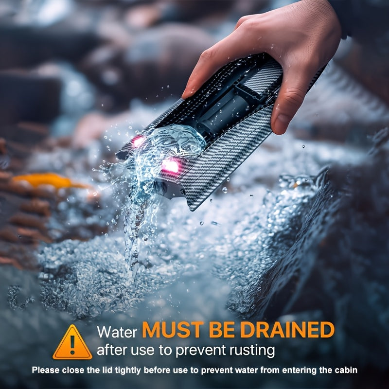 Remote Control Jet Boat - High-Speed Electric 40KM/H (24.85 MPH) Remote Control Boat with Turbo Jet Drive and LED Lights, Water Racing Toy Boat, Ideal Gift for Boys and Girls, Pool-Specific Remote Control Boat