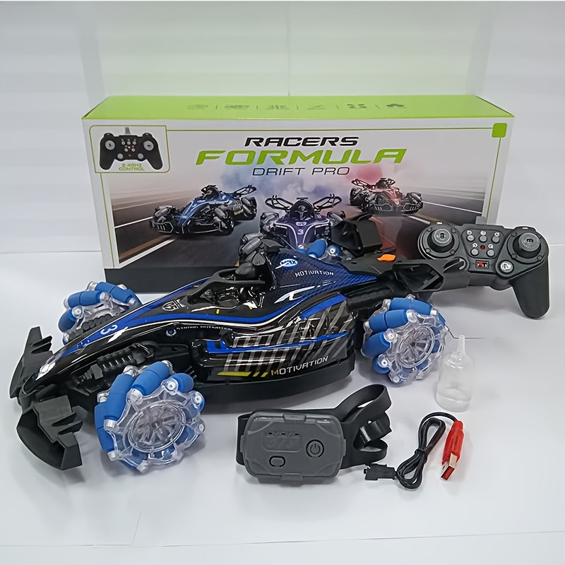 2025 New Model Stunt Spray Remote Control Cool Sports Car with One-Button Drift, Hand-Controlled Off-Road Climbing Four-Wheel Drive Super Toy Vehicle