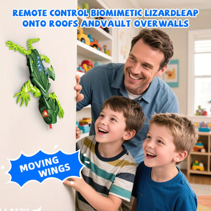 Bionic Climbing Lizard, 2.4G Remote Control Lizard Toy with LED Glowing Eyes, Strong Vacuum Suction Power - Stable Crawling on Walls, Dual Mode Switching for Floor and Wall, Fun Birthday Gift for Kids Aged 6+, Christmas Prese