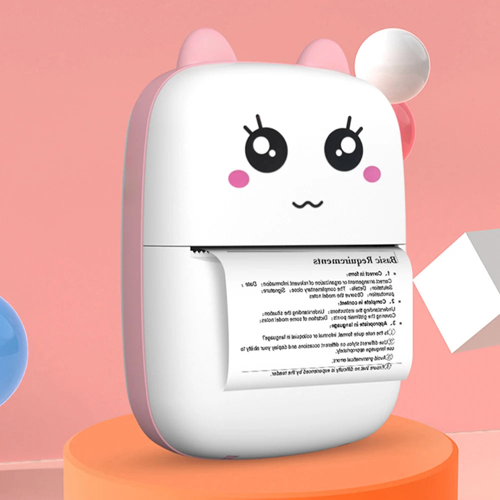 Portable Thermal Printer Photo Memo Wrong Question Printing  Thermal Label Printer Wireless Bluetooth Android iOS Mini Printer