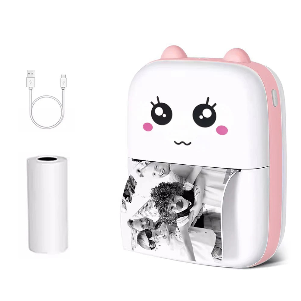 Portable Thermal Printer Photo Memo Wrong Question Printing  Thermal Label Printer Wireless Bluetooth Android iOS Mini Printer
