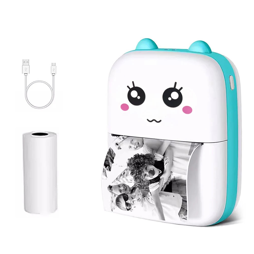 Portable Thermal Printer Photo Memo Wrong Question Printing  Thermal Label Printer Wireless Bluetooth Android iOS Mini Printer