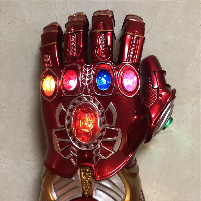 Avengers 1:1 Iron Man Retro Glove Hulk RetroThanos Gloves Superhero Weapen Gauntlet  LED Light Marvel Captain America Cosplay