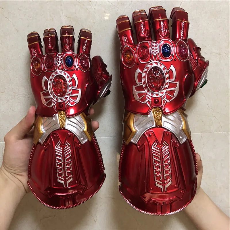 Avengers 1:1 Iron Man Retro Glove Hulk RetroThanos Gloves Superhero Weapen Gauntlet  LED Light Marvel Captain America Cosplay