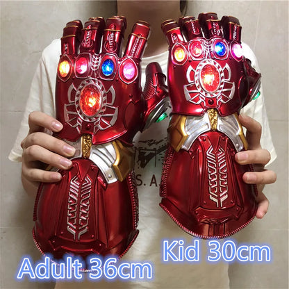 Avengers 1:1 Iron Man Retro Glove Hulk RetroThanos Gloves Superhero Weapen Gauntlet  LED Light Marvel Captain America Cosplay