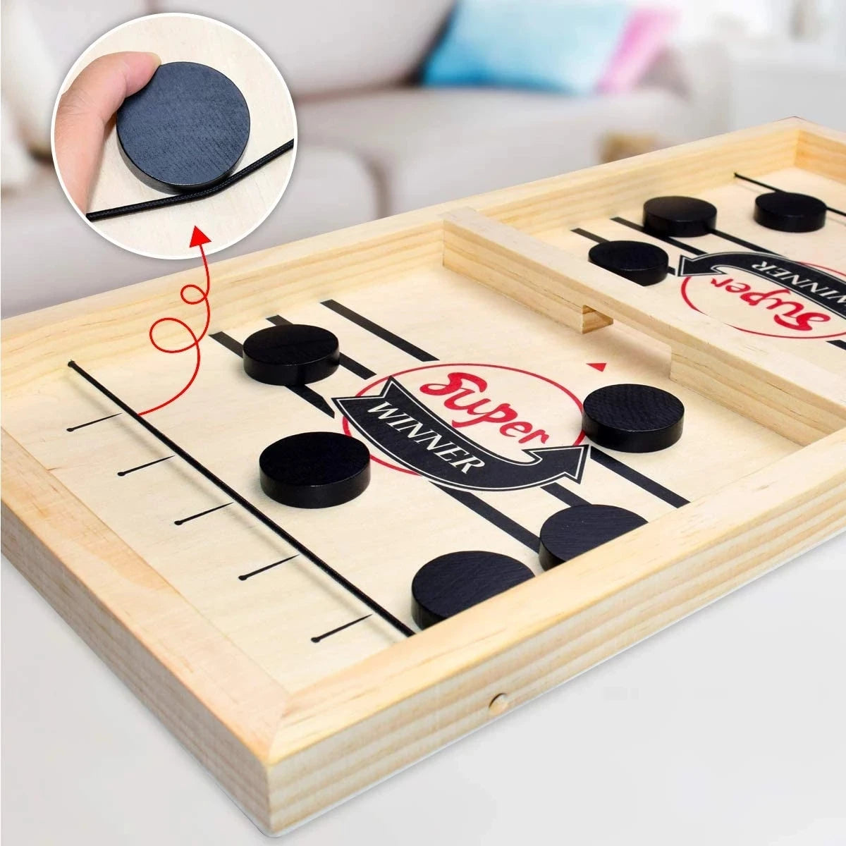 Table Hockey Paced Sling Puck Board Game Fast Sling Puck Winner Party Game Adult Child Family Game Desktop Battle Board Game