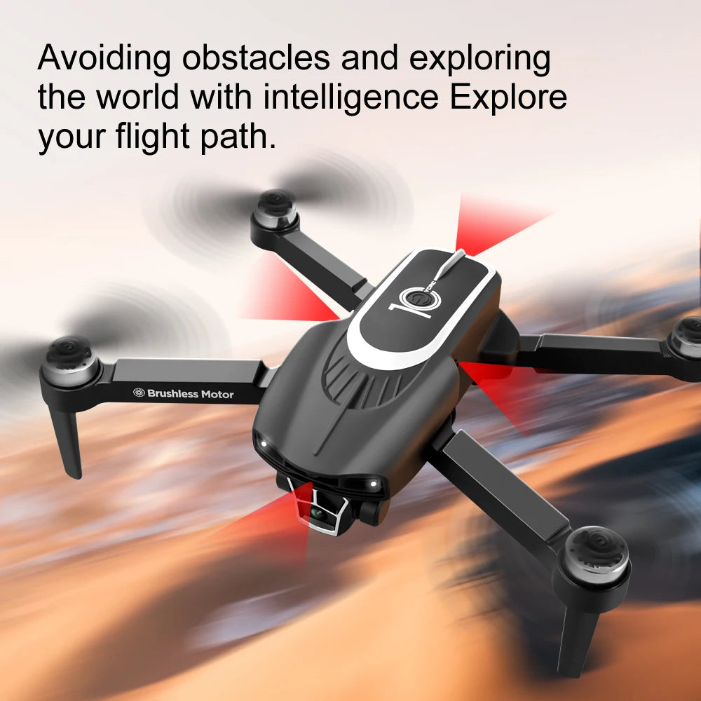 KBDFA  A10 Pro Drone Profesional Dual HD Camera Aerial Photography FPV Helicopters Obstacle Avoidance Foldable RC Quadcopter Toy