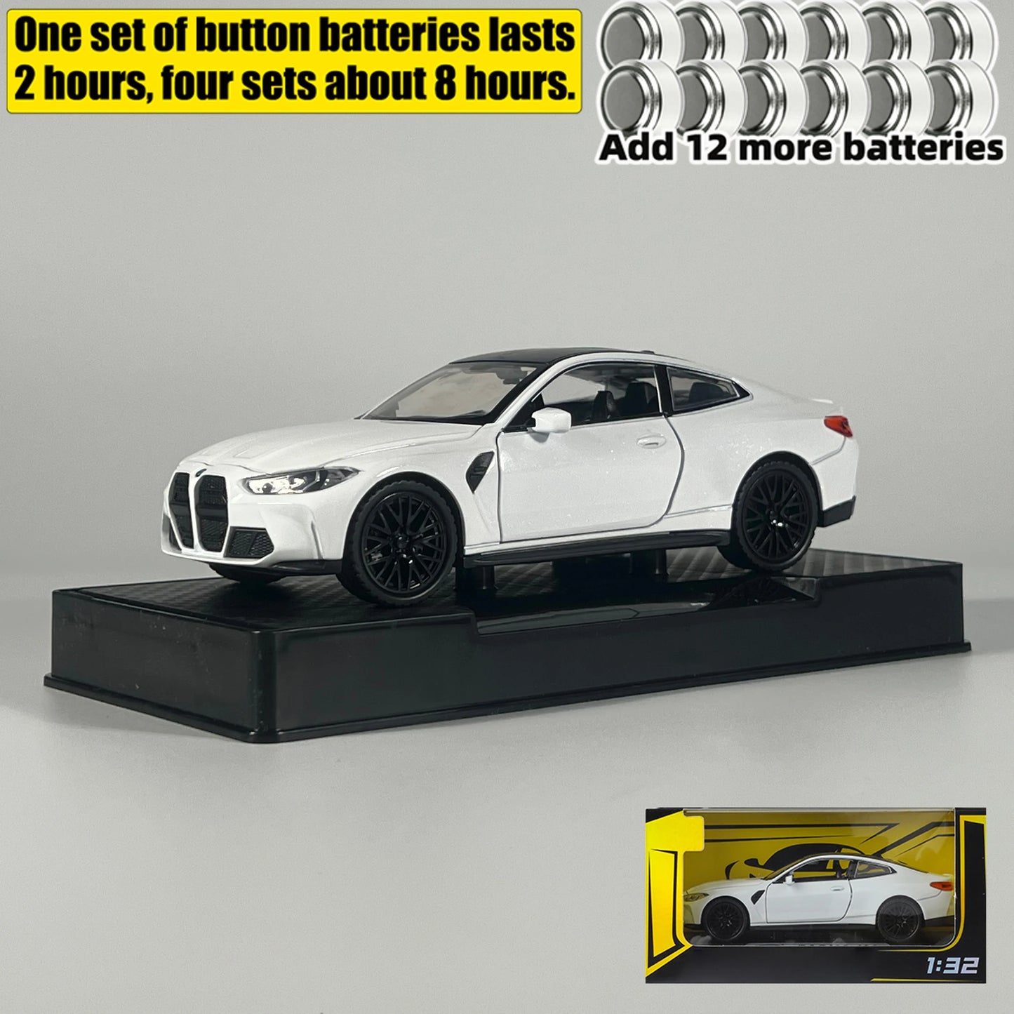 1:32 BMW M4 Coupe Sports Car Alloy Metal Diecast Model Car Home Trendy Toys Ornaments For Children Holiday Gifts With Friend Boy