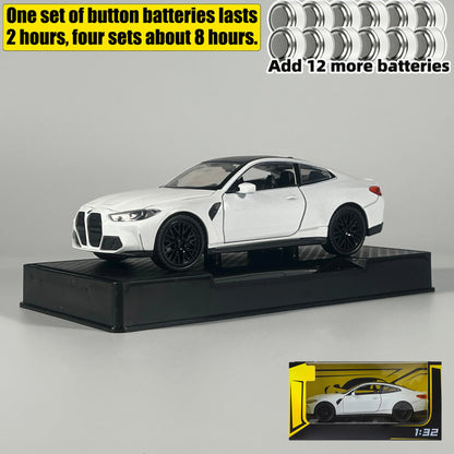 1:32 BMW M4 Coupe Sports Car Alloy Metal Diecast Model Car Home Trendy Toys Ornaments For Children Holiday Gifts With Friend Boy