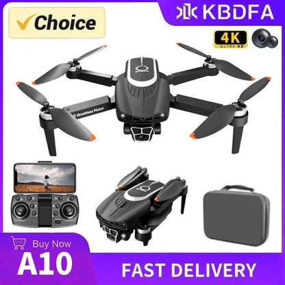 KBDFA  A10 Pro Drone Profesional Dual HD Camera Aerial Photography FPV Helicopters Obstacle Avoidance Foldable RC Quadcopter Toy
