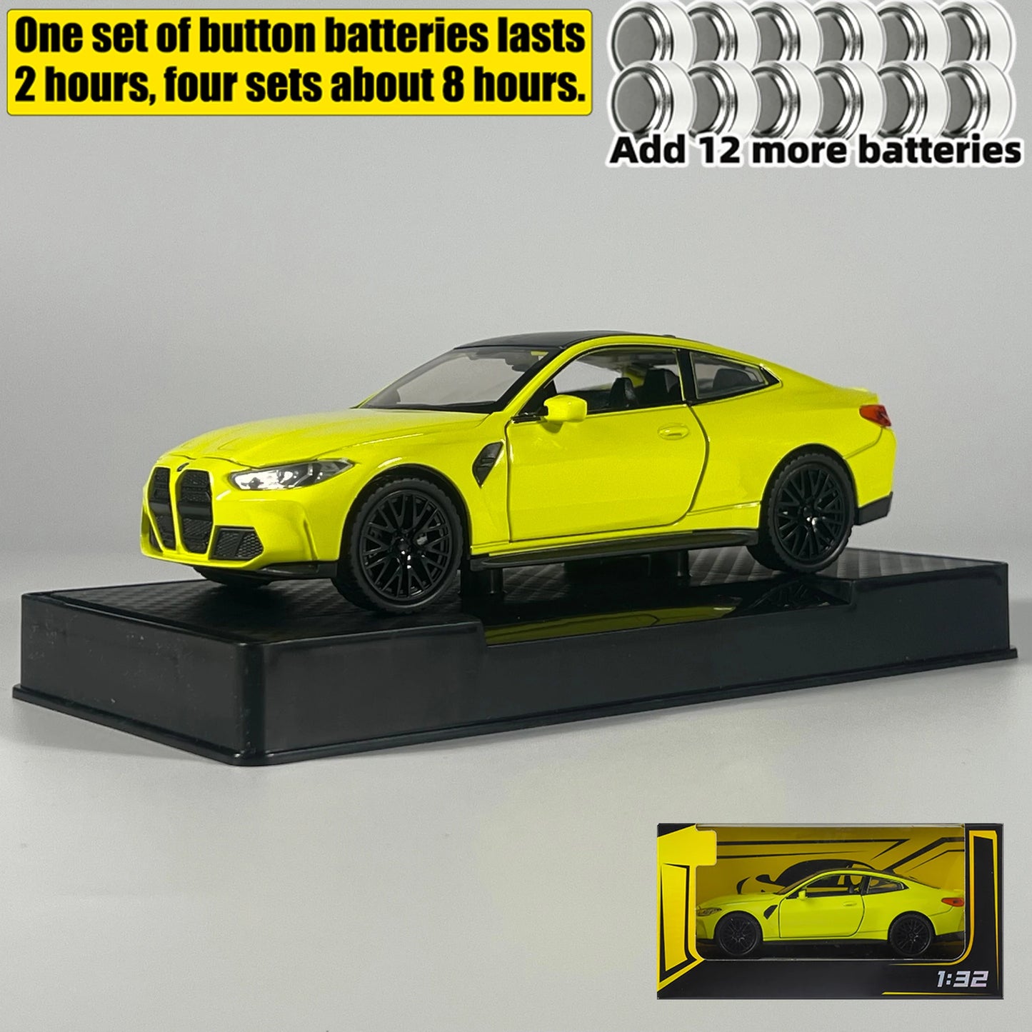1:32 BMW M4 Coupe Sports Car Alloy Metal Diecast Model Car Home Trendy Toys Ornaments For Children Holiday Gifts With Friend Boy