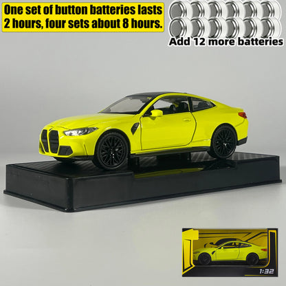 1:32 BMW M4 Coupe Sports Car Alloy Metal Diecast Model Car Home Trendy Toys Ornaments For Children Holiday Gifts With Friend Boy