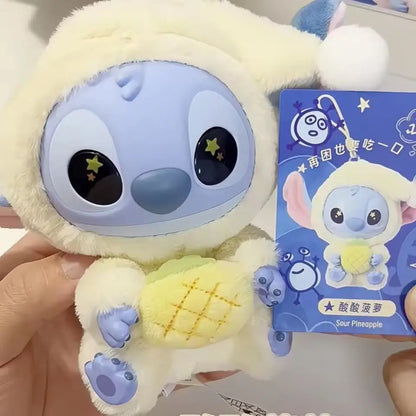 MINISO Stitch Blind Box Bag Vinyl Pendant Cute Doll Mystery Series Fluffy Surprise Gift - Eat Something before Sleep Collection