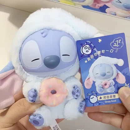MINISO Stitch Blind Box Bag Vinyl Pendant Cute Doll Mystery Series Fluffy Surprise Gift - Eat Something before Sleep Collection