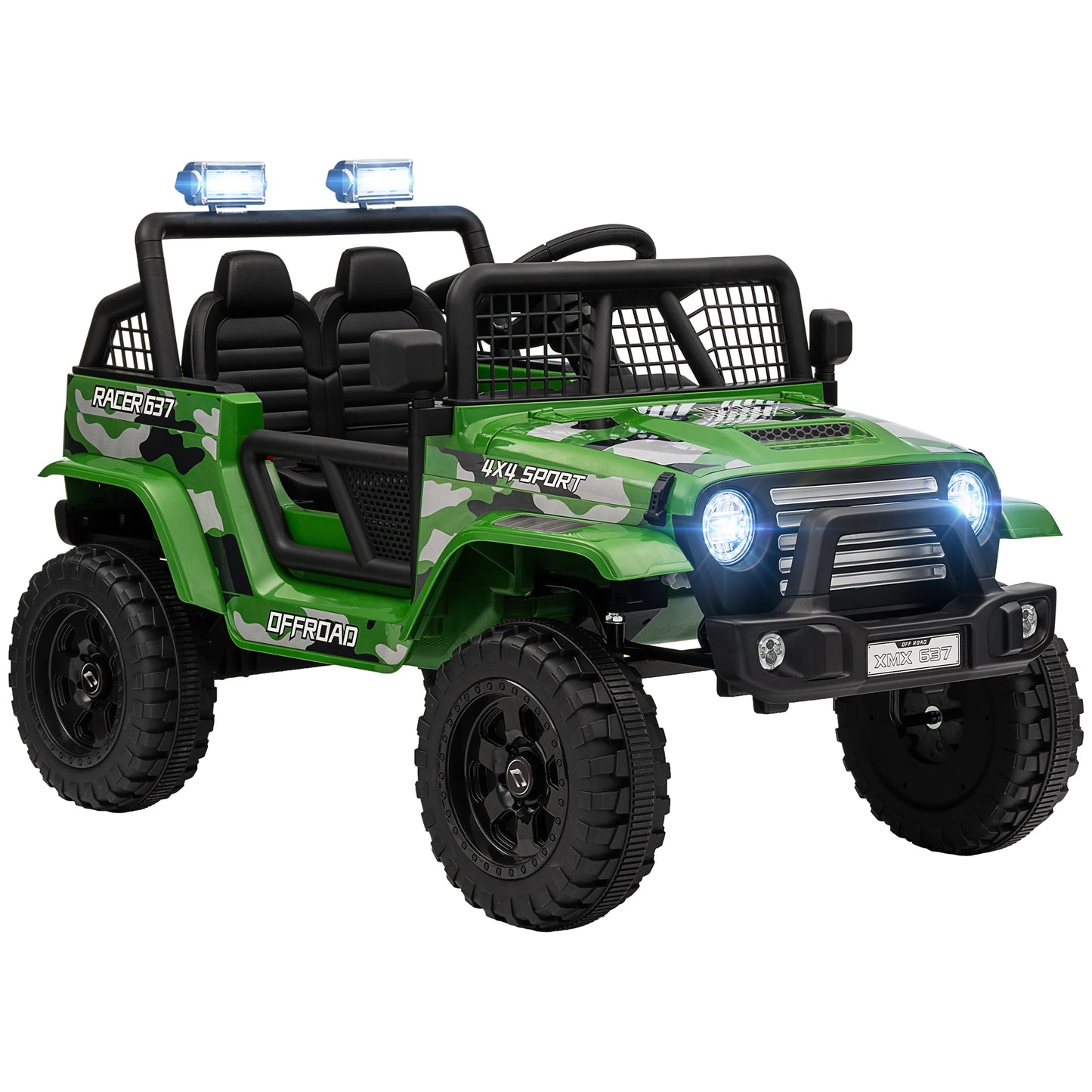 AIYAPLAY Kids Ride On Car, 12V Electric Truck w/ Suspension