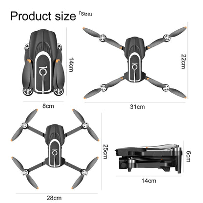 KBDFA  A10 Pro Drone Profesional Dual HD Camera Aerial Photography FPV Helicopters Obstacle Avoidance Foldable RC Quadcopter Toy