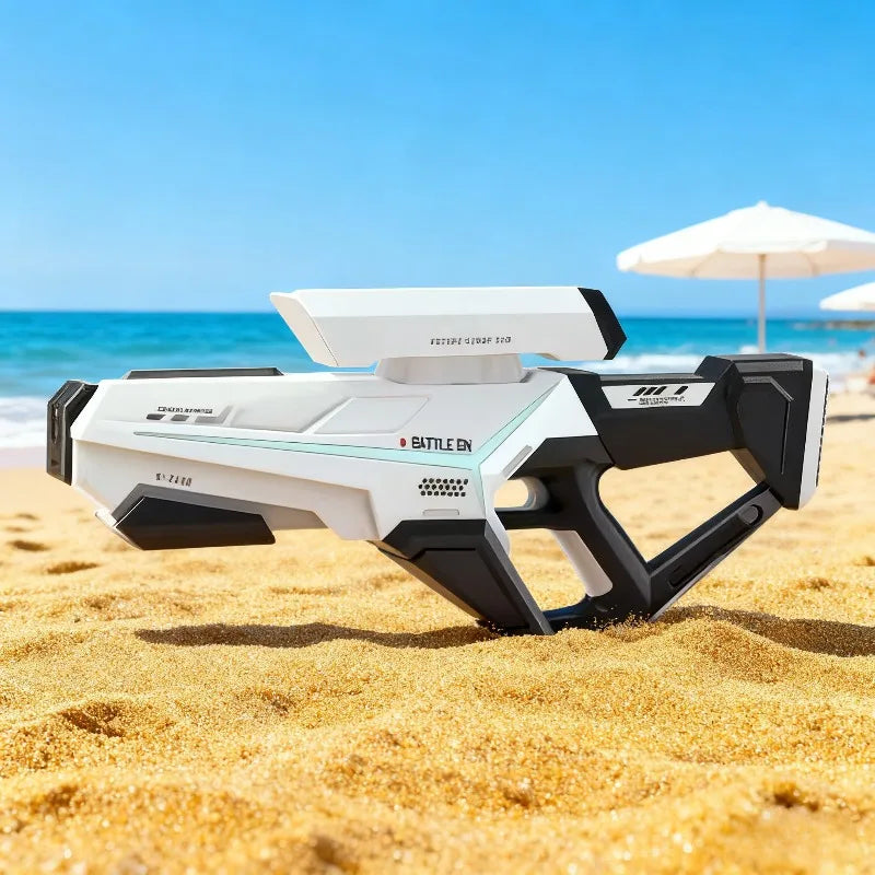 New electric full continuous shooting water gun toy summer beach pool toy water gun automatic children's water absorption toy