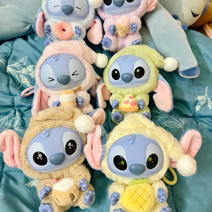 MINISO Stitch Blind Box Bag Vinyl Pendant Cute Doll Mystery Series Fluffy Surprise Gift - Eat Something before Sleep Collection
