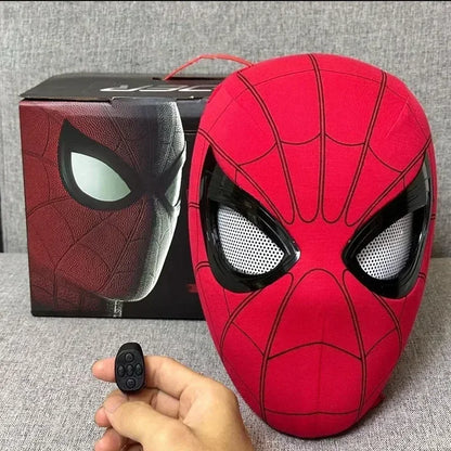 Hot Toys Miles Spiderman Headgear Mascara Cosplay Mask With Moving Eyes Remote Control Electronic Toy For Adults Gift 1:1 Scale