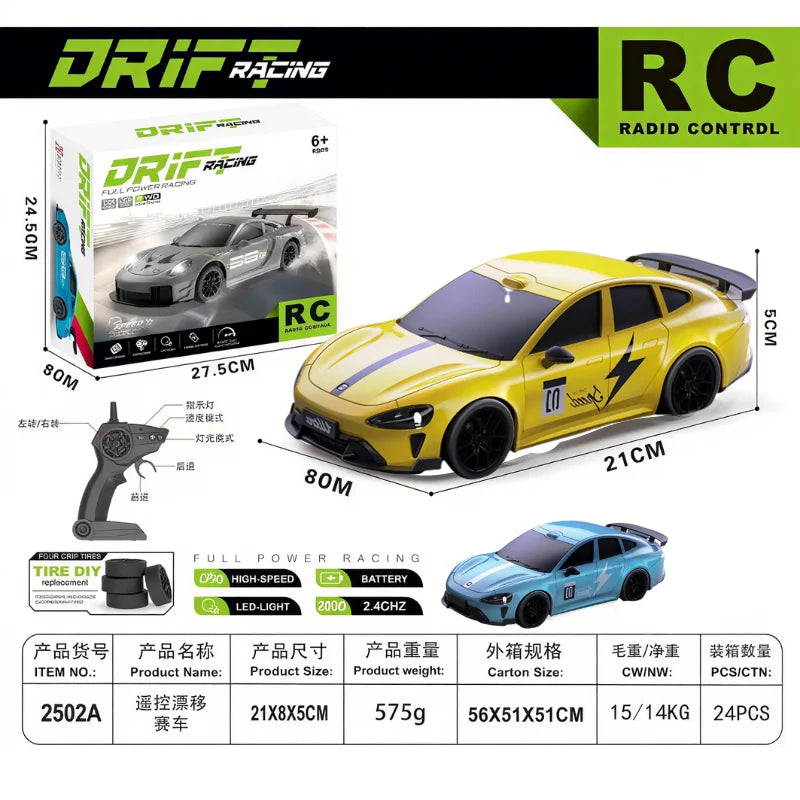 2025 New, Limited Edition Rc Drift GT3 RS 911 mi SU7 1:20 Drift Racing Car, Racing Kids Gift with High Speed Remote Control