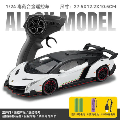 Chezhi1:24 Lamborghini Sound and Light Remote Control Car Model Toy Boy Birthday Gift Puzzle Premium Collection