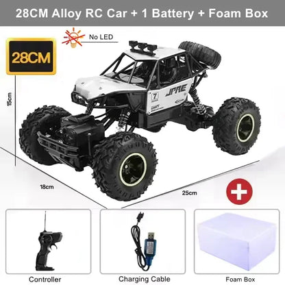 New RC Cars Remote Control Car 1:12/16 Off Road Monster Truck Metal Shell LED Headlights 4WD All Terrain Hobby RC Car Toys Gifts