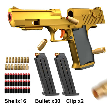 Desert Eagle Toy Gun Shell EjectionAirsoft Pistol Soft Foam Bullet Outdoor CS Weapon for Boys Girls Shooting Game Bitthday Gift