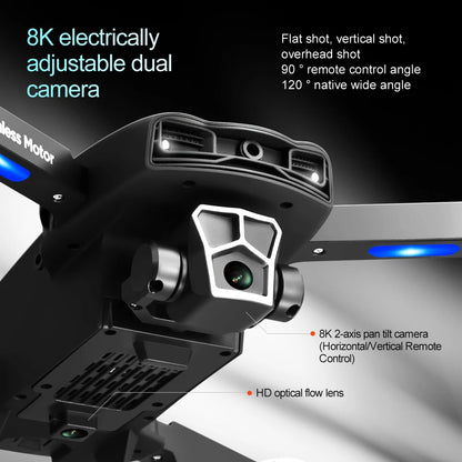 KBDFA  A10 Pro Drone Profesional Dual HD Camera Aerial Photography FPV Helicopters Obstacle Avoidance Foldable RC Quadcopter Toy