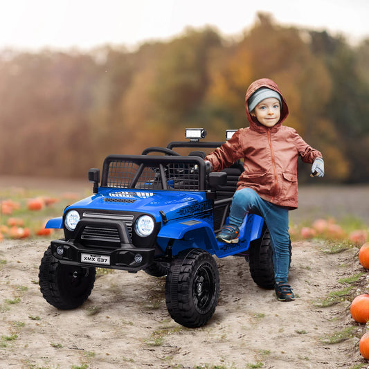 AIYAPLAY Kids Ride On Car, 12V Electric Truck w/ Suspension