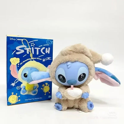 MINISO Stitch Blind Box Bag Vinyl Pendant Cute Doll Mystery Series Fluffy Surprise Gift - Eat Something before Sleep Collection