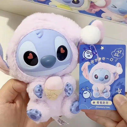 MINISO Stitch Blind Box Bag Vinyl Pendant Cute Doll Mystery Series Fluffy Surprise Gift - Eat Something before Sleep Collection