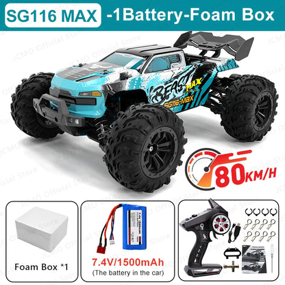 SG116MAX 80KM/H High Speed RC Car Brushless 4WD Off-Road Drift Remote Control Car 1:16 Professional Racing Cars SG116PRO 40KM/H