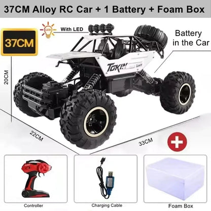 New RC Cars Remote Control Car 1:12/16 Off Road Monster Truck Metal Shell LED Headlights 4WD All Terrain Hobby RC Car Toys Gifts
