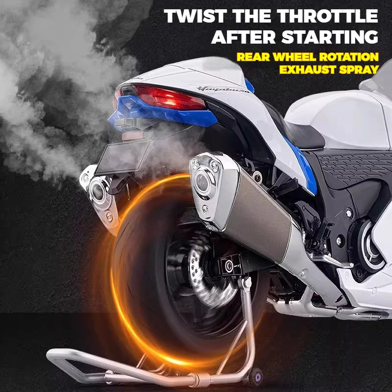 Spray 1:6 SUZUKI HAYABUSA GSX-1300R Alloy Metal Diecast Motorcycle Model High Simulation Ornaments Decoration Birthday Gifts Boy