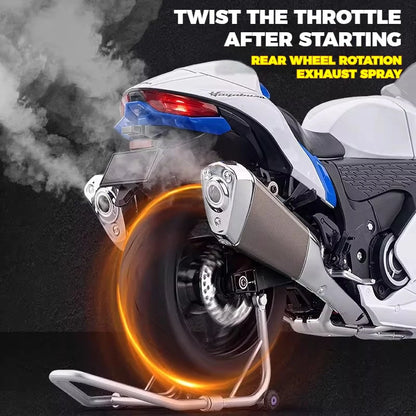 Spray 1:6 SUZUKI HAYABUSA GSX-1300R Alloy Metal Diecast Motorcycle Model High Simulation Ornaments Decoration Birthday Gifts Boy
