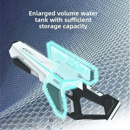 New electric full continuous shooting water gun toy summer beach pool toy water gun automatic children's water absorption toy