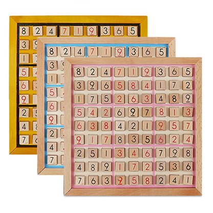Wooden Sudoku Board Game With Drawer Logical Thinking Puzzles Brain Teaser For Adults And Kids Educational Toys