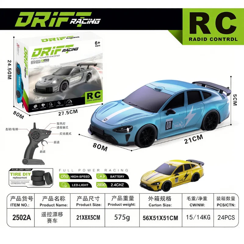 2025 New, Limited Edition Rc Drift GT3 RS 911 mi SU7 1:20 Drift Racing Car, Racing Kids Gift with High Speed Remote Control
