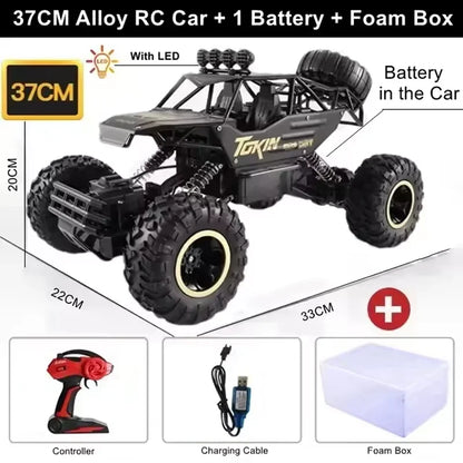 New RC Cars Remote Control Car 1:12/16 Off Road Monster Truck Metal Shell LED Headlights 4WD All Terrain Hobby RC Car Toys Gifts