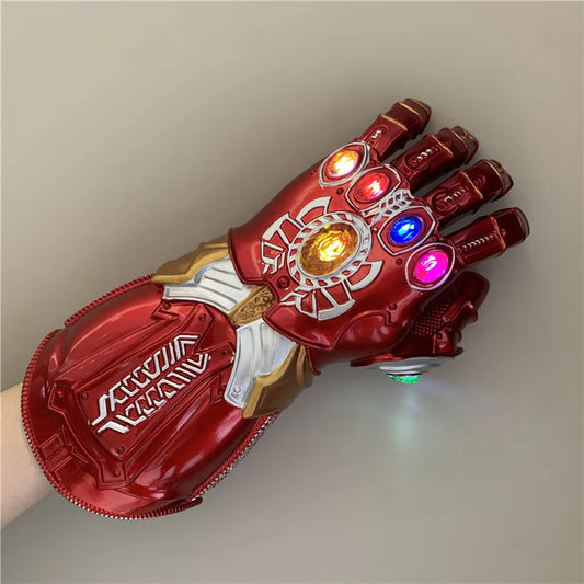 Avengers 1:1 Iron Man Retro Glove Hulk RetroThanos Gloves Superhero Weapen Gauntlet  LED Light Marvel Captain America Cosplay