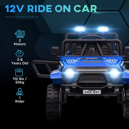 AIYAPLAY Kids Ride On Car, 12V Electric Truck w/ Suspension