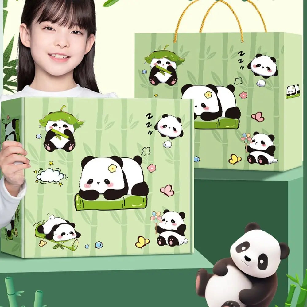 Kawaii Panda Stationery Set Student Pencil Case Stickers Pencil Stationery Gift Learning Supplies Full Gift Box