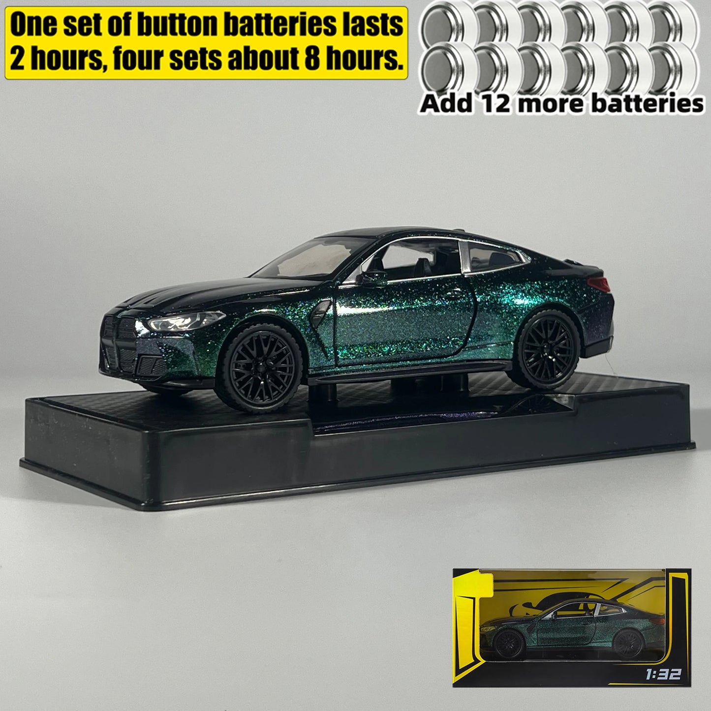 1:32 BMW M4 Coupe Sports Car Alloy Metal Diecast Model Car Home Trendy Toys Ornaments For Children Holiday Gifts With Friend Boy