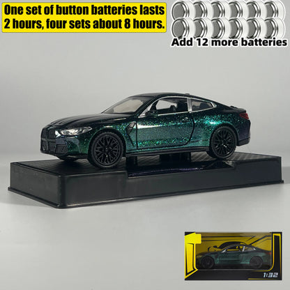1:32 BMW M4 Coupe Sports Car Alloy Metal Diecast Model Car Home Trendy Toys Ornaments For Children Holiday Gifts With Friend Boy