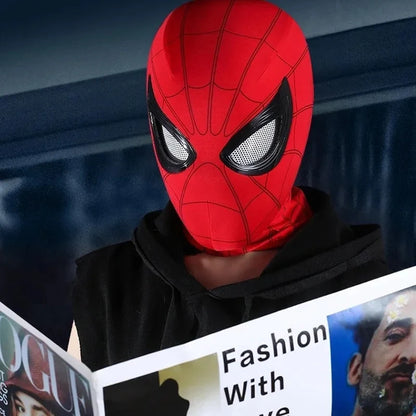 Hot Toys Miles Spiderman Headgear Mascara Cosplay Mask With Moving Eyes Remote Control Electronic Toy For Adults Gift 1:1 Scale