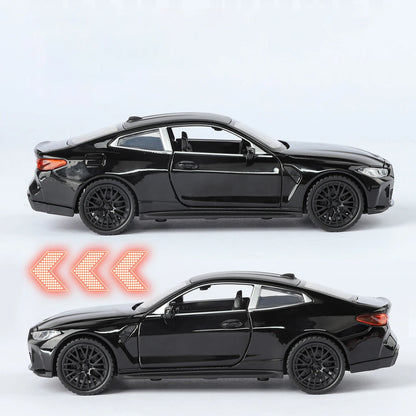 1:32 BMW M4 Coupe Sports Car Alloy Metal Diecast Model Car Home Trendy Toys Ornaments For Children Holiday Gifts With Friend Boy
